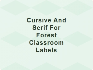Elegant Font Pairings for Forest-Themed Classroom Labels